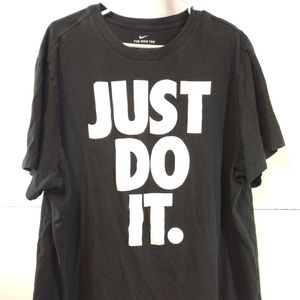 The NIKE Tee JUST DO IT. T-Shirt Black/ White Men’s Size XXLARGE 100% Cotton